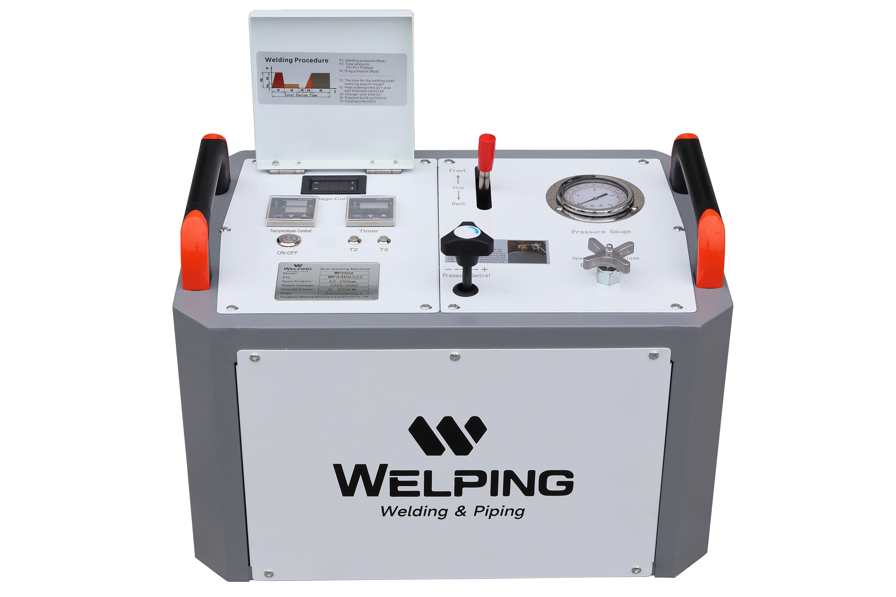 Série haut de gamme Hydraulique HDPE Pipe de tuyau de fusion Machine de soudage WP250A Pro